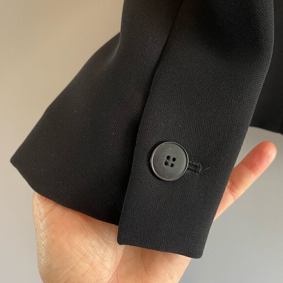 Ann Taylor LOFT Double Breasted Suit Jacket/Blazer || SZ 8 || Black - Picture 5 of 10